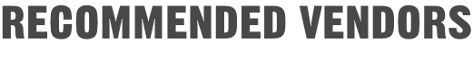 Recommended Vendors